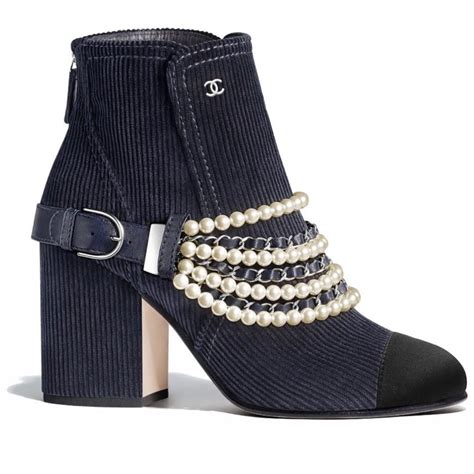 chanel ankle boots 2019|chanel boots with pearl heel.